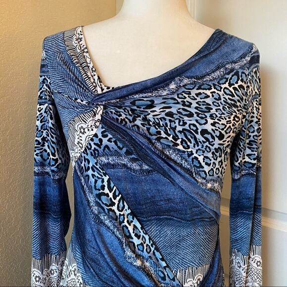 San Paulo Animal Print Ruched Mini Dress - Picture 2 of 8